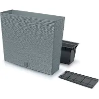 Prosperplast Furu Case Tower - Bloempot / Plantenbak met inzet - voor Binnen en Buiten - kleur beton (grijs)