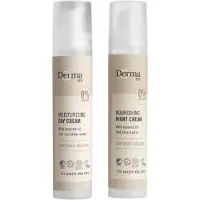 Derma Eco Gezichtsverzorging - Dag- en Nachtcrème - Parfumvrij - Veganistisch - Hypoallergeen - Gecertificeerd