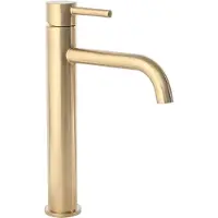 REA Wastafelkraan Lungo Gold Brush High