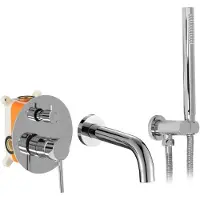 REA Lungo Chrom + Box - Inbouw Badmengkraan - Chroom