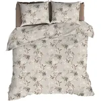 Romanette Dekbedovertrek Richelle Beige Flanel-260 x 200 / 220 cm | Extra Breed