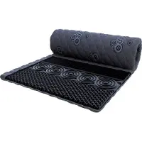FDM BLACK Topmatras 100x200 cm - Koudschuim Topmatrassen Topper Eenpersoons - Hoogte 5 cm H3 - HR H30 - Masserend - Öko-Tex gecertificeerd - Afritsbaar hoes wasbaar - Antiallergisch en Ademende