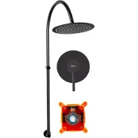 REA Lugano Regendouche Zwart 96Cm