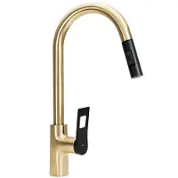 REA Keukenkraan Soul Black/brush Gold