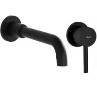 REA Inbouw Wastafelkraan Lungo Long Black + Box