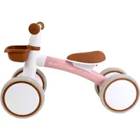 Bandits & Angels Loopfiets First Rider Roze vanaf 1 Jaar voor Jongens en Meisjes - Metaal - Roze Loop Fiets - Compact en Veilig voor Binnen en Buiten