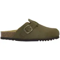 Scholl Fae New Suede Khaki Instappers Dames