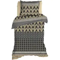 Romanette Dekbedovertrek Chamonix Antra Flanel-140 x 200 / 220 cm | 1-Persoons