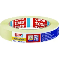 TESA Afplakband | licht gecrêpt | lichtbeige | lengte 50 m | breedte 19 mm | wiel | 16 stuks - 04323-00040-00 04323-00040-00