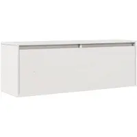 vidaXL Wandkast 100x30x35 cm massief grenenhout wit