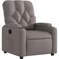 vidaXL Fauteuil verstelbaar stof taupe