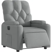 vidaXL Fauteuil elektrisch verstelbaar stof lichtgrijs