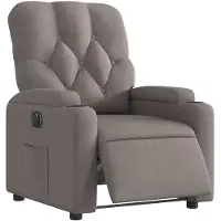 vidaXL Fauteuil verstelbaar elektrisch stof taupe