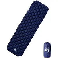 vidaXL Kampeermatras opblaasbaar 190x58x6 cm 1-persoons marineblauw