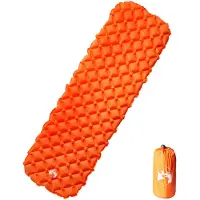 vidaXL Kampeermatras opblaasbaar 190x58x6 cm 1-persoons oranje