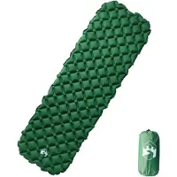 vidaXL Kampeermatras opblaasbaar 190x58x6 cm 1- persoons groen
