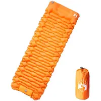 vidaXL Kampeermatras met kussen zelfopblazend 1-persoons oranje