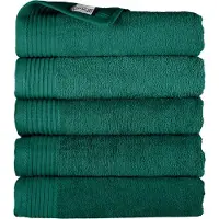 The One Towelling Hotelkwaliteit Handdoeken Set - 5 Stuks - 50 x 100 cm - 450 g/m2 - 100% Katoen - Zacht en Absorberend - Emeraldgroen