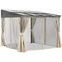 Garden Point Aluminium terrasoverkapping 3 x 3 m Tarragona Premium beige