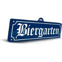 Folat Wanddeco 3D Beergarten (Blauw en wit)