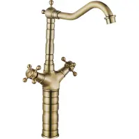 REA Keukenkraan Wastafelkraan Rustico Antique Gold
