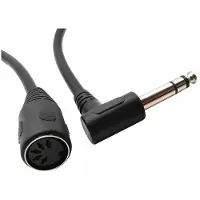 Dolphix 6,35mm Jack (m) haaks - DIN 5-pins (v) audio adapter kabel | 1,5 meter