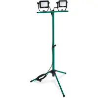 Vonroc Led werklamp 2x 20W – Verstelbaar statief | Draai- en kantelbaar