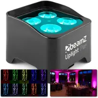 Beamz BBP90 Uplight PAR spot op accu met 4x 4W LED's
