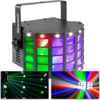 Beamz DerbyStrobe LED lichteffect met DMX en afstandsbediening