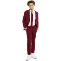 Opposuits kostuum wijnrood male | Maat: 158/164