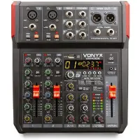 VONYX VM-KG06 - 6-kanaals mengtafel met Bluetooth, DSP, USB audio