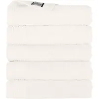 The One Towelling Classic Handdoeken - 70 x 140 cm - 5 Stuks - Voordeelverpakking - Hotelkwaliteit - 100% Gekamd katoen - Sneldrogend - Handdoekenset - Badhanddoek - Ivoor Crème