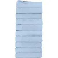 The One Towelling Classic Handdoeken - 50 x 100 cm - 10 Stuks - Voordeelverpakking - Hotelkwaliteit - 100% Gekamd katoen - Lichtblauw