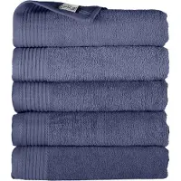 The One Towelling Hotelkwaliteit Handdoeken Set - 5 Stuks - 50 x 100 cm - 450 g/m2 - 100% Katoen - Zacht en Absorberend - Denim