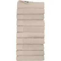 The One Towelling Classic Handdoeken - 70 x 140 cm - 10 Stuks - Voordeelverpakking - Hotelkwaliteit - 100% Gekamd katoen - Beige