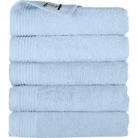 The One Towelling Hotelkwaliteit Handdoeken Set - 5 Stuks - 50 x 100 cm - 450 g/m2 - 100% Katoen - Zacht en Absorberend - Lichtblauw