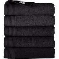 The One Towelling Hotelkwaliteit Handdoeken Set - 5 Stuks - 50 x 100 cm - 450 g/m2 - 100% Katoen - Zacht en Absorberend - Zwart