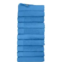 The One Towelling Classic Handdoeken - 70 x 140 cm - 10 Stuks - Voordeelverpakking - Hotelkwaliteit - 100% Gekamd katoen - Aqua Azure