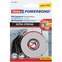 TESA Plakband Powerbond Ultra Strong dubbelzijdig 1 | 5mx19mm wit | 12 stuks