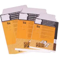 Cleverpack - Envelop A5 176x250mm karton wit 5 stuks | Pak a 5 stuk | 4 stuks