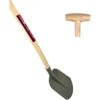Synx Tools Bats Lichtgrijs Schop met T Greep - steel 110 cm