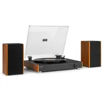 Audizio RP335 retro platenspeler met boxen - Bluetooth platenspeler -