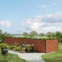 GFP 387 x 119 x 77 cm Moestuinbak, Laklaag met houtoptiek