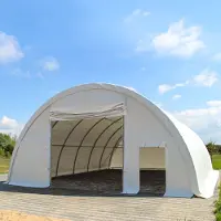 TOOLPORT Extra stabiele Rondbooghal 9,15m x 12m x 4,5m - spanten afstand 1m - Draagvermogen >100 kg/m² - PVC 2300, wit