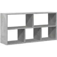 vidaXL Wandschap 100x25x50 cm bewerkt hout betongrijs
