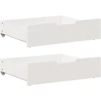 vidaXL Bedlades 2 st 65x55x17 cm massief grenenhout wit