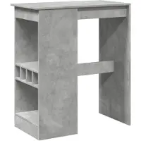 vidaXL Bartafel met rekken 90x47,5x103,5 cm bewerkt hout betongrijs