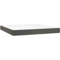 vidaXL Pocketveringmatras medium 160x220x20 cm fluweel donkergrijs