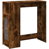 vidaXL Bartafel met rekken 101x40x103,5 cm bewerkt hout gerookt eiken