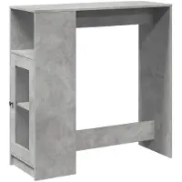 vidaXL Bartafel met rekken 101x40x103,5 cm bewerkt hout betongrijs